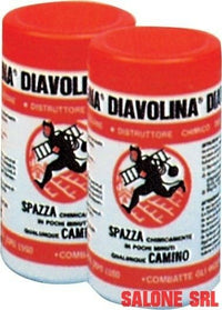 12 PZ.DIAVOLINA SPAZZACAMINO CARBONE-LEGNA PER PULIZIA FULIGGINE