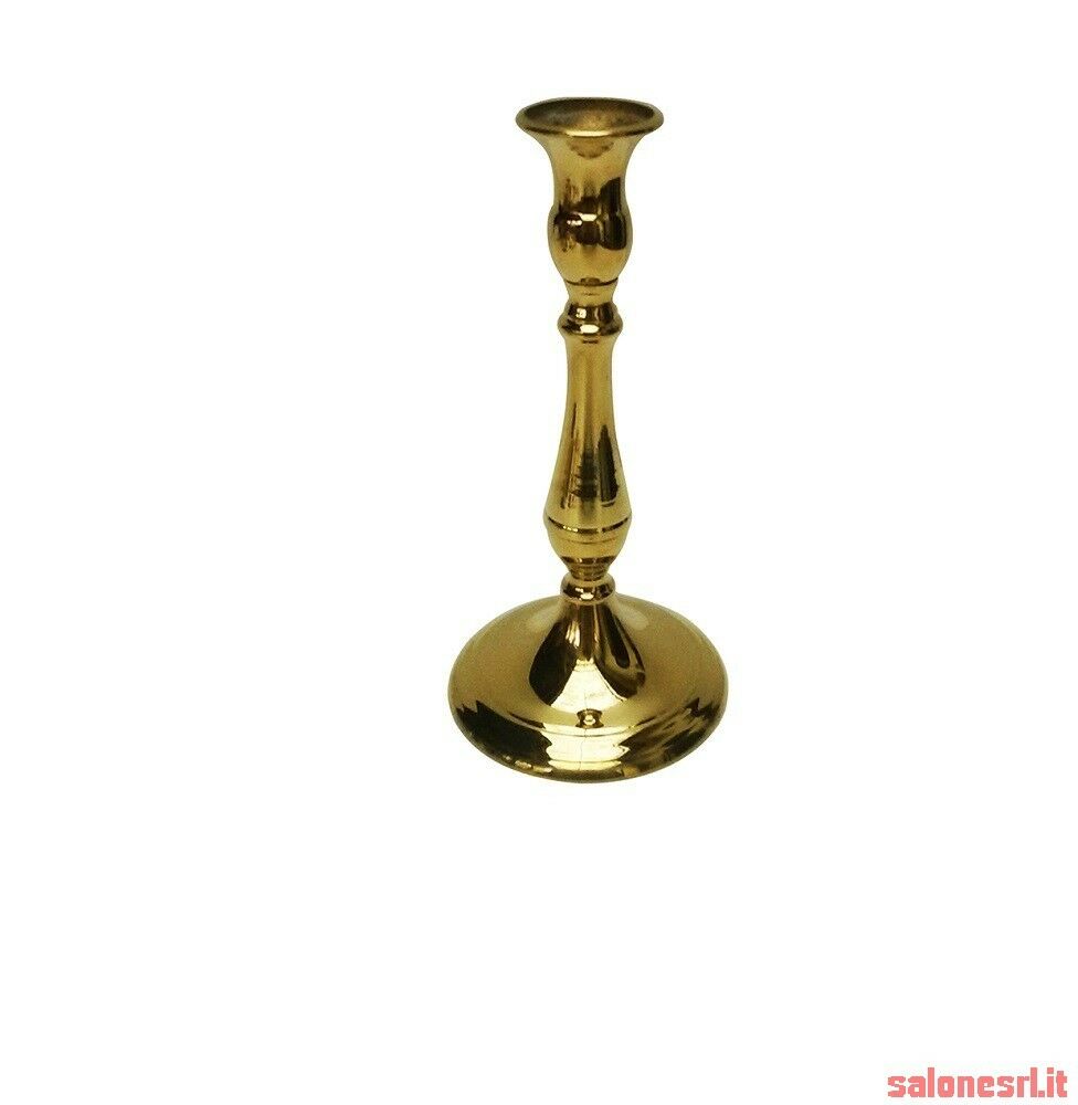 CANDELABRO PORTA CANDELA IN OTTONE 1 POSTO ART.2073/1