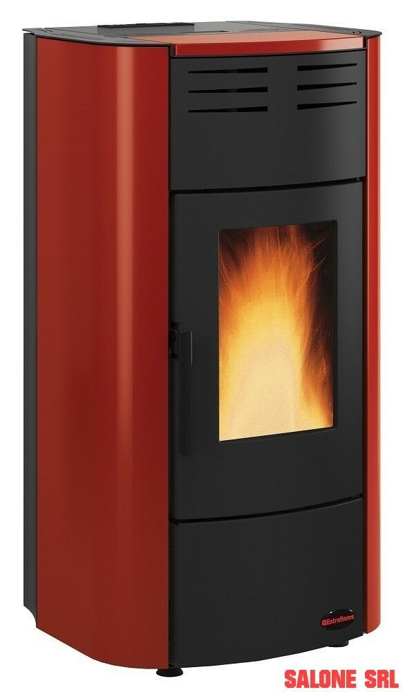 TERMOSTUFA STUFA A PELLET 20,3 KW RAFFAELLA IDRO H15 BORDEAUX NORDICA EXTRAFLAME