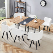 Tavolo da pranzo allungabile con sedie salvaspazio per 4-6 persone in MDF e metallo stile moderno per cucina e soggiorno