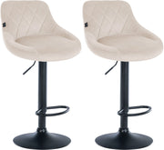 2er Set Barhocker Lazio Samt schwarz
