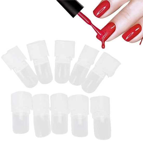 Protezione per unghie 10 pezzi - protezione dalle smaltature - plastica - trasparente - protezione per unghie - prevenire la smaltatura - proteggere le tue unghie