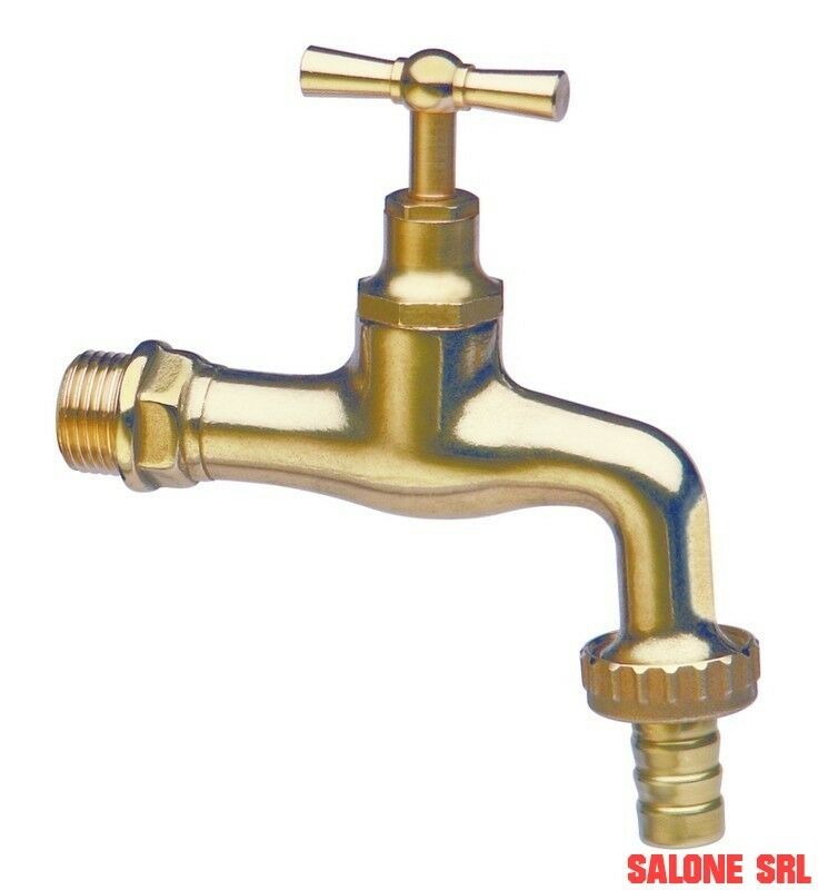 RUBINETTO CURVO ITAP ART.355 IN OTTONE PESANTE CON PORTAGOMMA DA 1/2