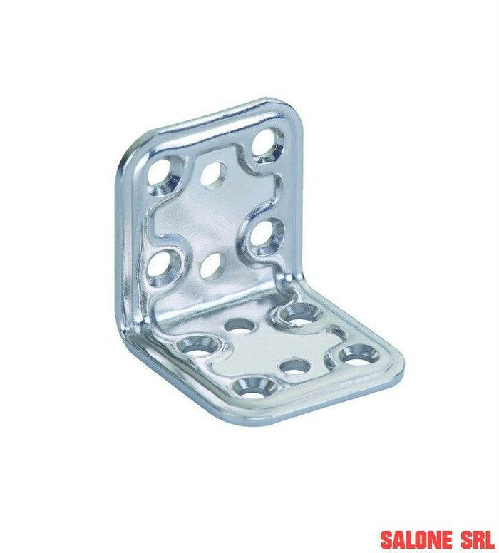 PIASTRA INOX GIUNZIONE ANGOLARE ART.746IN MM.40X40X40 CONF.5 PEZZI