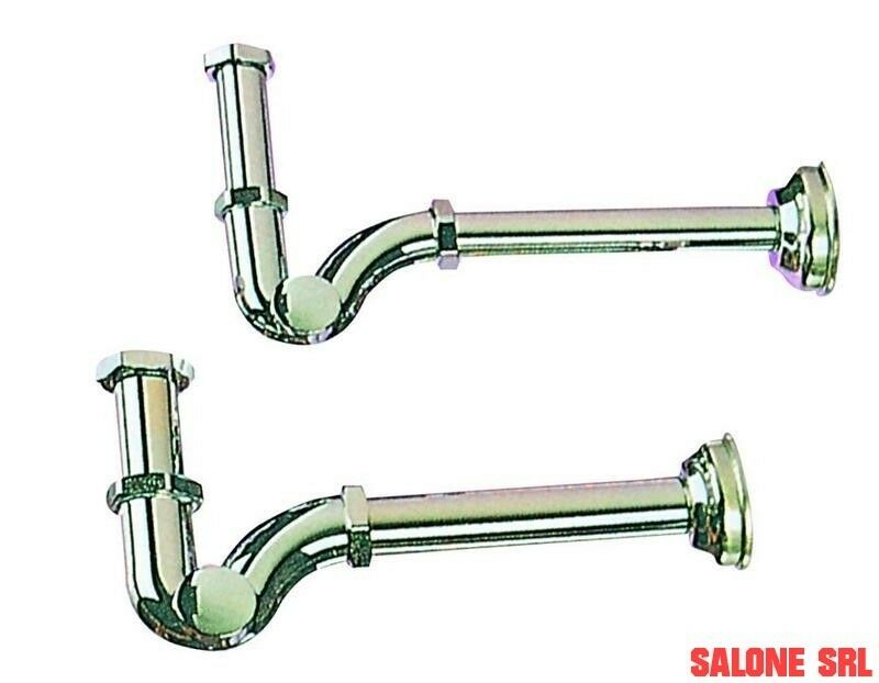 SIFONE A ESSE S IN OTTONE CROMATO DA 1 pollice