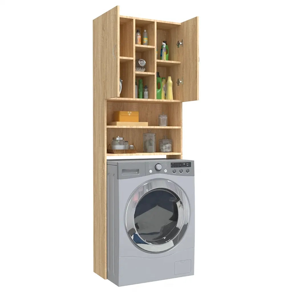 Mobile per Lavatrice Rovere Sonoma 64x25,5x190 cm CFW9081173
