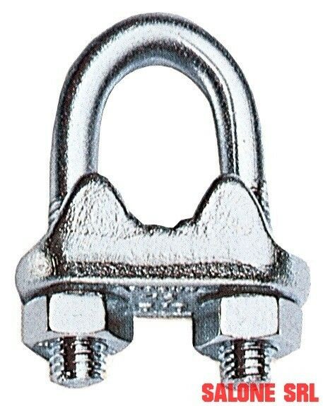 MORSETTO 10 PZ. PER FUNE ACCIAIO MM.5  - 3/16 ROBUR