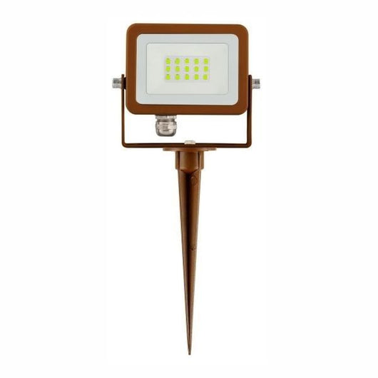 FARO PROIETTORE CORTEN A LED 10W LUCE VERDE CON PICCHETTO SKY/SPIKE BENEITO