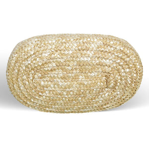 Borsa mare donna Paviera naturale in paglia intrecciata con manici tondi rattan