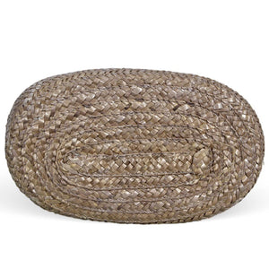 Borsa mare donna Paviera noce in paglia intrecciata con manici tondi in rattan
