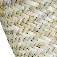 Borsa mare Erba Spring paglia intrecciata con manici in cuoio 29x14x28 cm grande