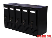 CASSETTA POSTALE MOD.CUBO 5 POSTI ALLUMINIO 520X175X300 TRIMEC CONDOMINIO