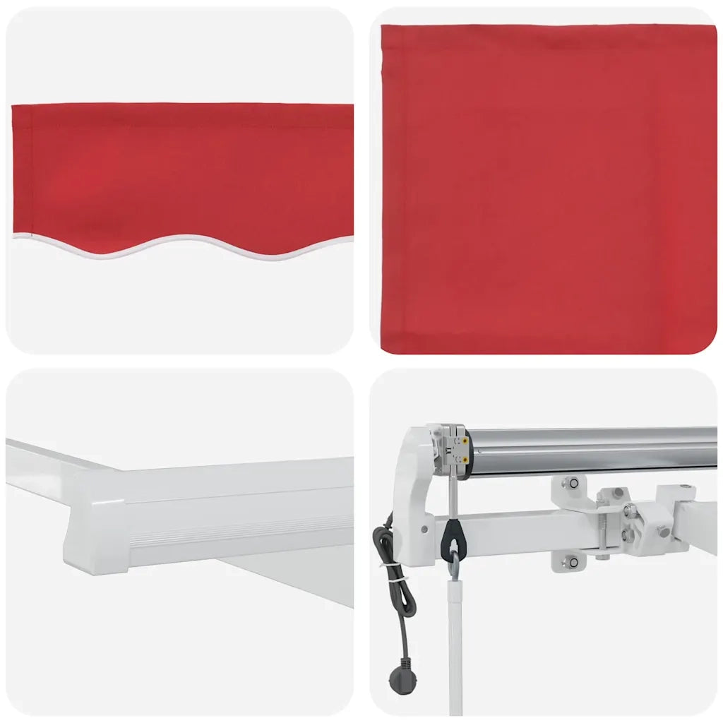 Tettuccio Elettrico Retrattile Rosso 300 x 250 cm CFW6028489
