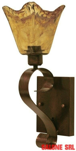 LAMPADA A PARETE DA INTERNO LAMPEDUSA LANTERNA APPLIQUE BRONZO