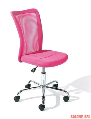 SEDIA UFFICIO BONNIE REGOLABILE 43x56x88-98H SEDUTA ECOPELLE+POLIESTERE FUXIA INTER LINK