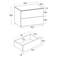 COMODINO FAVORITA 60X41XH43CM CASHMERE.