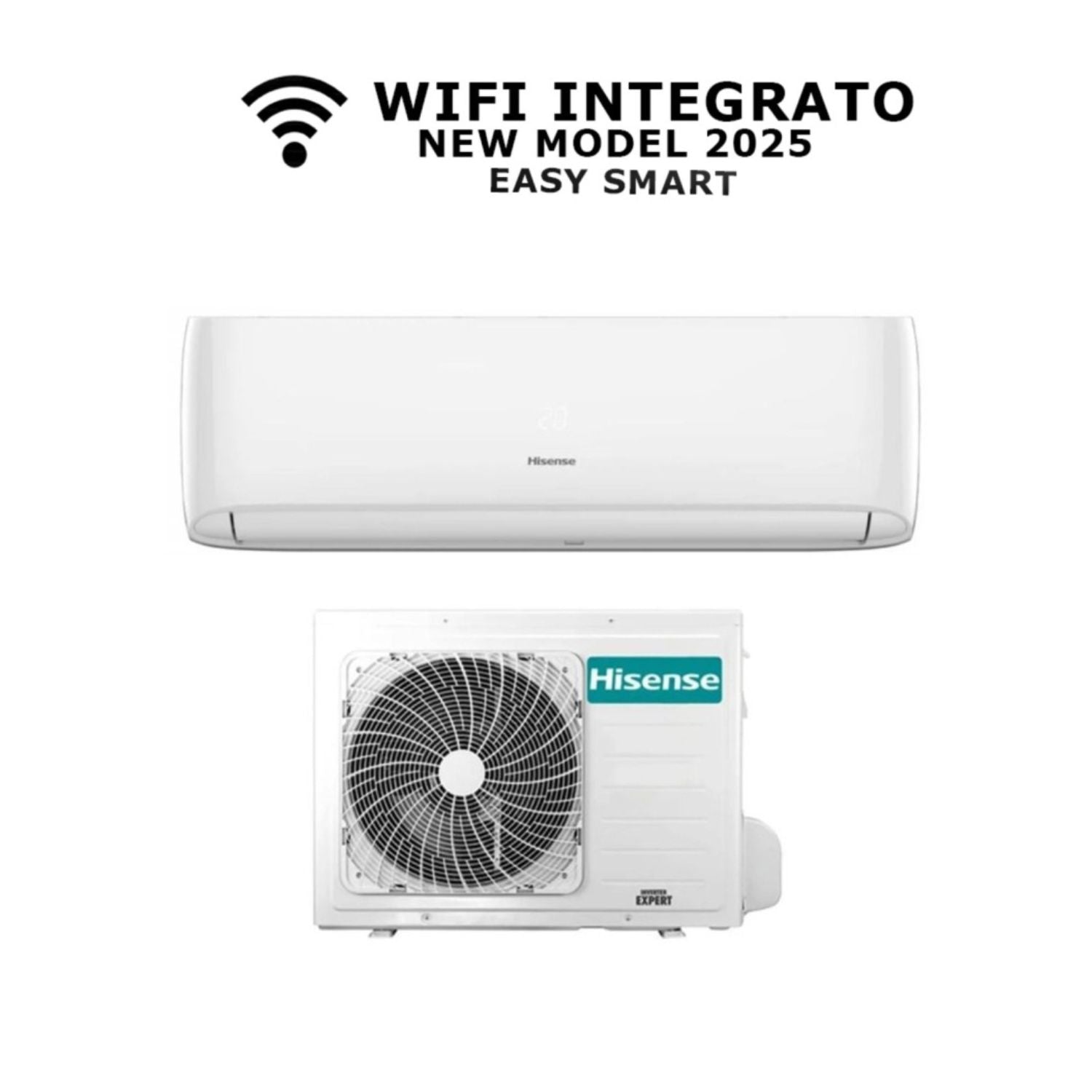 Climatizzatore Hisense EASY SMART 2025 WIFI Integrato 18000 BTU Inverter CA50XS1GG+AS50XS1GW R-32