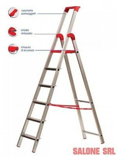 SCALA ALLUMINIO A LIBRETTO FACAL 7 GRADINI USO PROFESSIONALE EN131