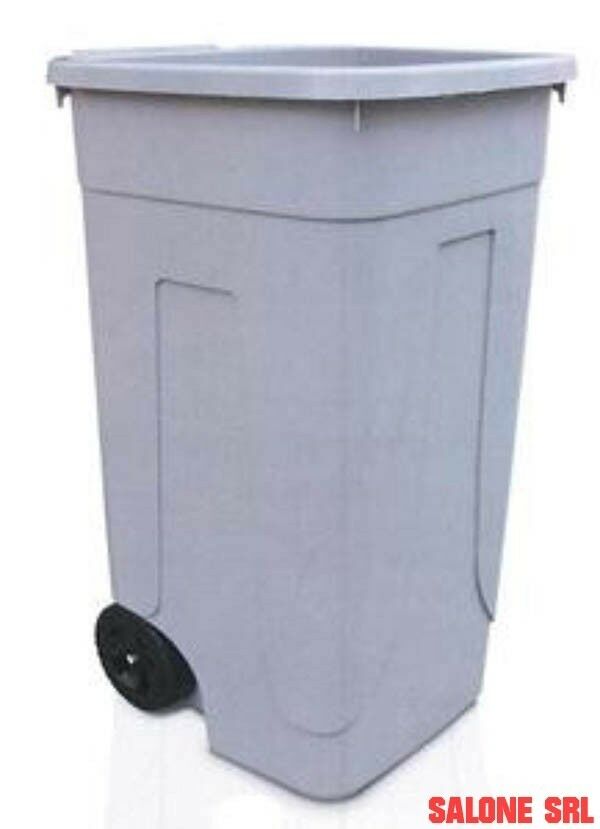 PATTUMIERA LT.100 CON RUOTE SENZA COPERCHIO BIDONE RACCOLTA RIFIUTI