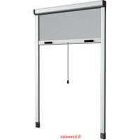 ZANZARIERA VERTICALE RIDUCIBILE 100X170 A RULLO CON FRIZIONE BIANCA MADE IN ITALY