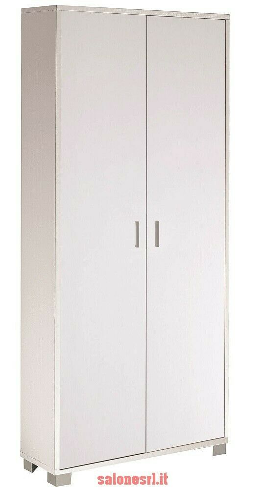 KIT ARMADIO 2 ANTE H190 L83 P29 Cm FINITURA BIANCO FRASSINATO SARMOG 747k