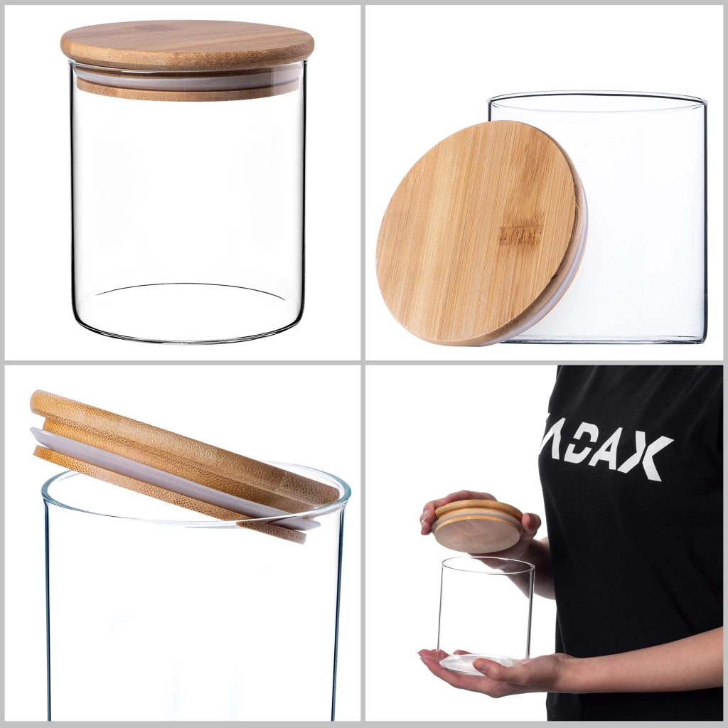 Contenitore per alimenti KADAX, barattolo in vetro per pasta e spezie con coperchio, 800 ml