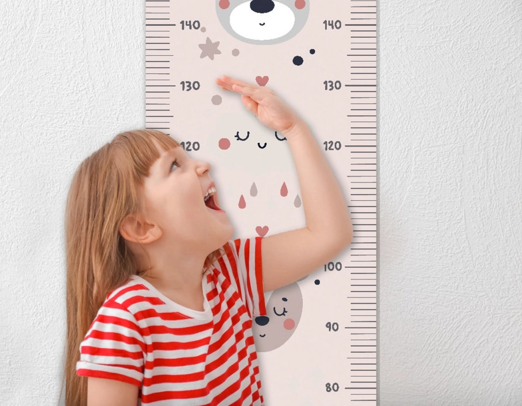 Metro Parete Misura Crescita Bambini in PVC 36x120 Cm Righello Grafico Altezza Muro Bimbi DIS_A