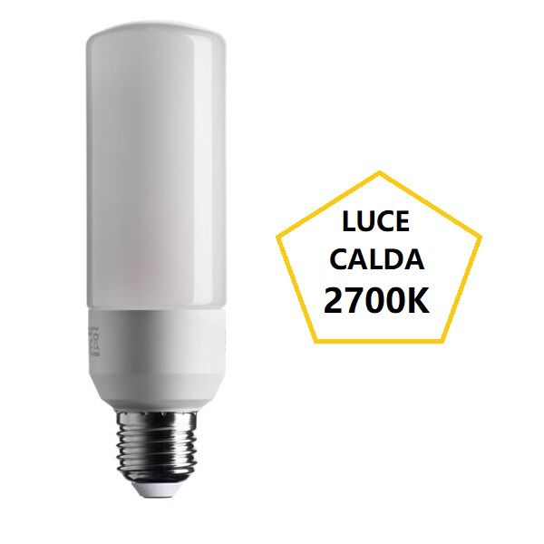LAMPADINA TUBOLARE A LED 12W LUCE CALDA 2700K 1521LM E27 BOT LIGHTING