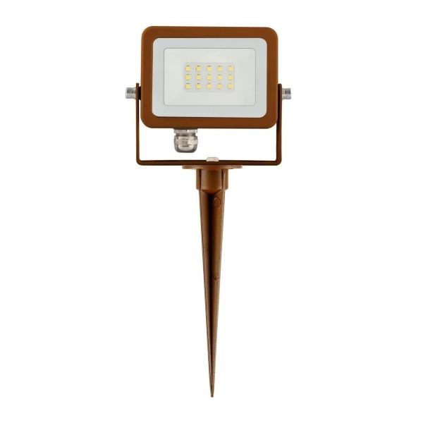FARO PROIETTORE CORTEN LED 10W LUCE CALDA 3000K CON PICCHETTO SKY/SPIKE BENEITO