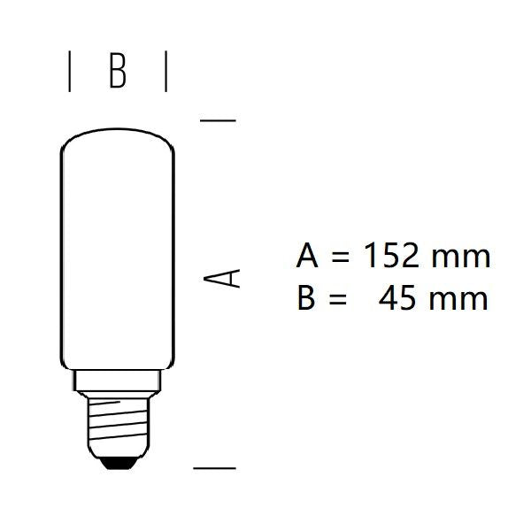 LAMPADINA TUBOLARE A LED 12W LUCE CALDA 2700K 1521LM E27 BOT LIGHTING