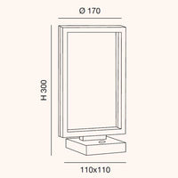 LAMPADA TAVOLO CORTEN A LED 15W 3000K 1750LM DIMMERABILE BARD FABAS