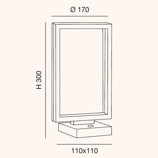 LAMPADA TAVOLO CORTEN A LED 15W 3000K 1750LM DIMMERABILE BARD FABAS