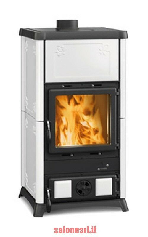STUFA A LEGNA FEDORA 9,6kw 238m³ BIANCA RISCALDAMENTO CASA BASSE EMISSIONI