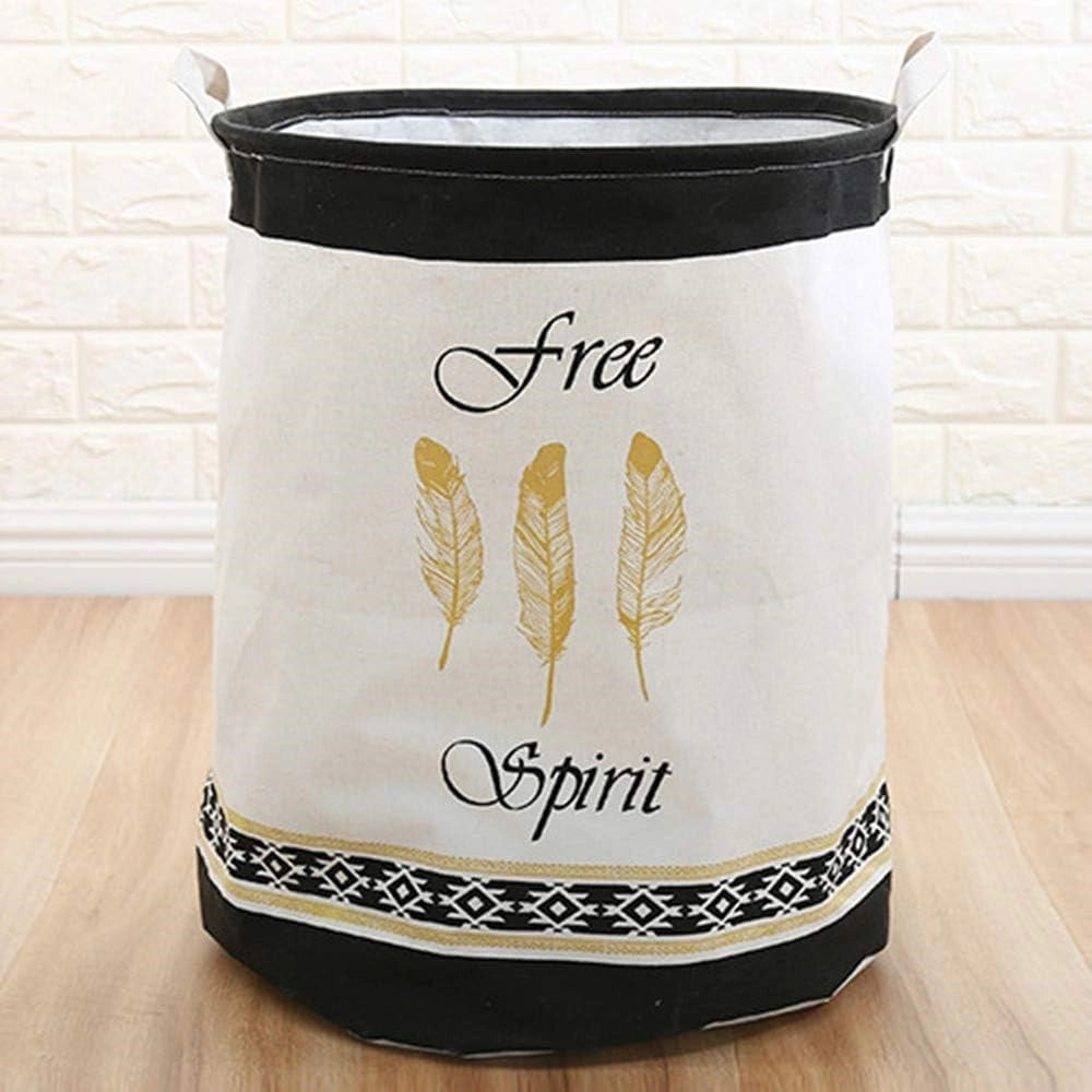 Trade Shop - Cesto Porta Biancheria Per Vestiti Sporchi Pieghevole Free Spirit 40x50cm 10475 -