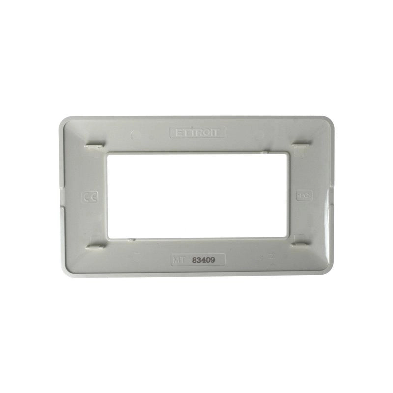 Placca Plastica Serie Solar 4P Colore Silver Satinato Compatibile Con Bticino Matix