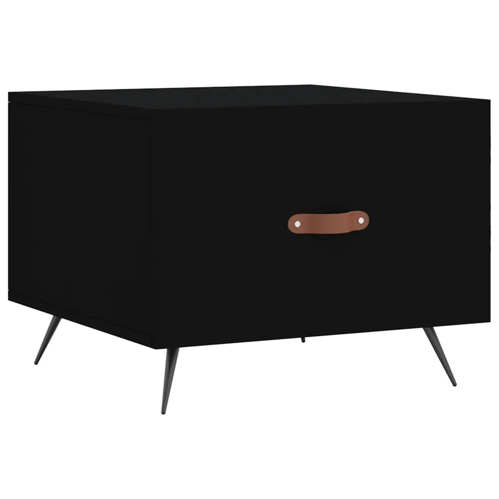 2 pz Tavolini da salotto | Tavolino da caff¨¨ | Tavolino da Soggiorno Neri 50x50x40 cm in Legno Multistrato