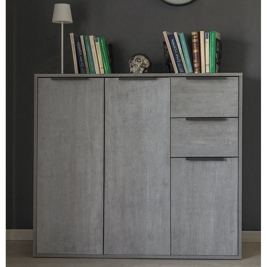 BASE ESPRESSO 3 ANTE 106X36XH87CM CEMENTO.