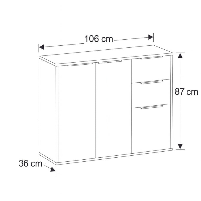 BASE ESPRESSO 3 ANTE 106X36XH87CM CEMENTO.