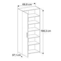 COLONNA ESPRESSO 2 ANTE 69X37XH198CM CEMENTO.