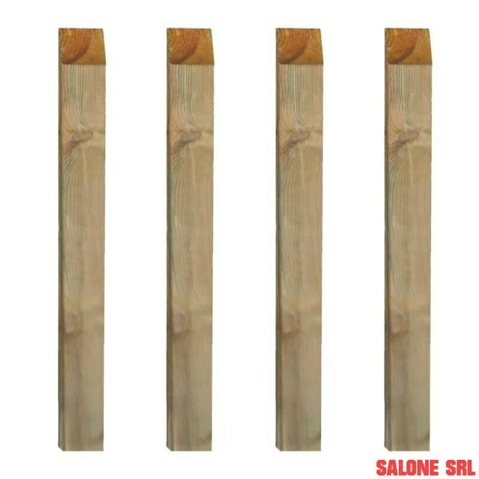 PALO QUADRO PZ.4 PER RECINZIONI E STACCIONATE CM.9X9X210H IN LEGNO DI PINO