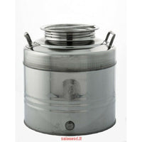 FUSTO CONTENITORE PER OLIO IN ACCIAIO INOX,BOCCA LARGA LT.30