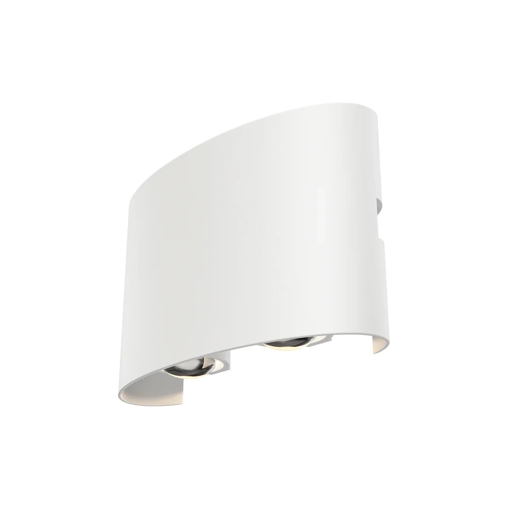 Applique Da Esterno Moderna Strato Led Integrato 4W Metallo Bianco Ip54