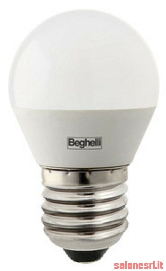 LAMPADA 10PZ BEGHELLI LED 56821 SFERA E27 W5 FREDDA 6500K LAMPADINA