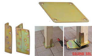 PIASTRA ANCORAGGIO PER PILASTRI LEGNO PZ.4 MM.230X230 SPESSORE MM.4