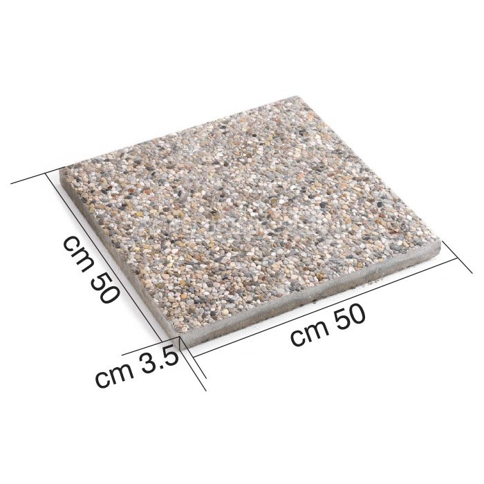 PIASTRA IN GRANIGLIA PER OMBRELLONE 50X50XH3.5CM
