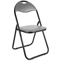 SEDIA PIEGHEVOLE 44X47XH80CM PVC GRIGIA