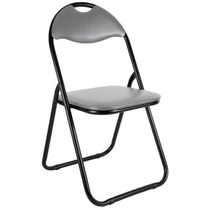 SEDIA PIEGHEVOLE 44X47XH80CM PVC GRIGIA