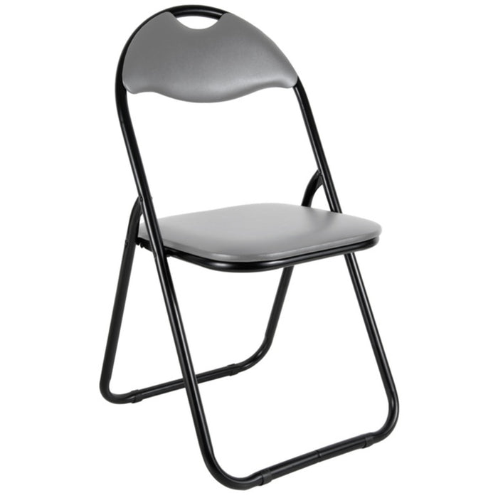 SEDIA PIEGHEVOLE 44X47XH80CM PVC GRIGIA