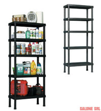 SCAFFALE IN RESINA 5 RIPIANI SCAFFALATURA PER INTERNO ED ESTERNO 90X40X188H