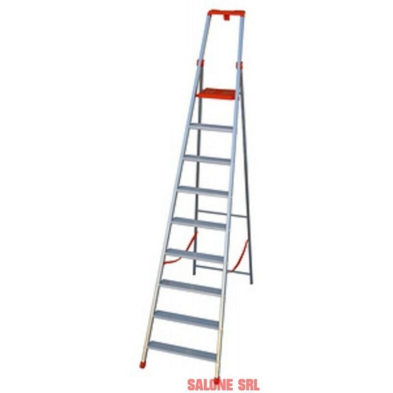 SCALA ALLUMINIO FACAL A FORBICE PROFESSIONALE  GRADINI 10